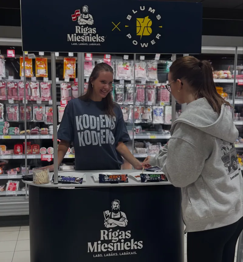 Degustācijas stends veikalā